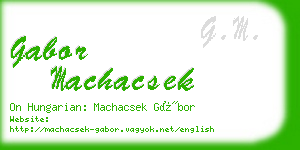 gabor machacsek business card